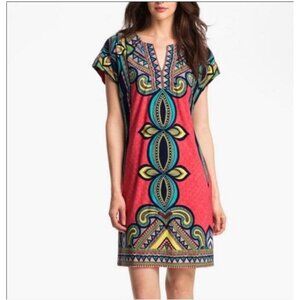 Laundry By Shelli Segal Multicolor Geometric Print Shift Dress S Office Siren